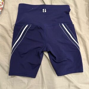 Women's Navy Blue Athletic Shorts
